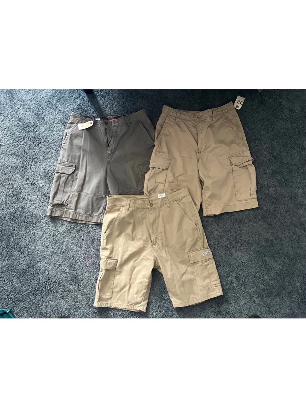 Men's Cargo Shorts - Khaki and Taupe